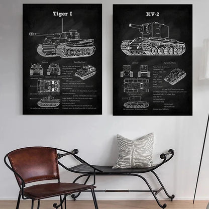 Tanks Blueprint Collection - Canvas & Curio