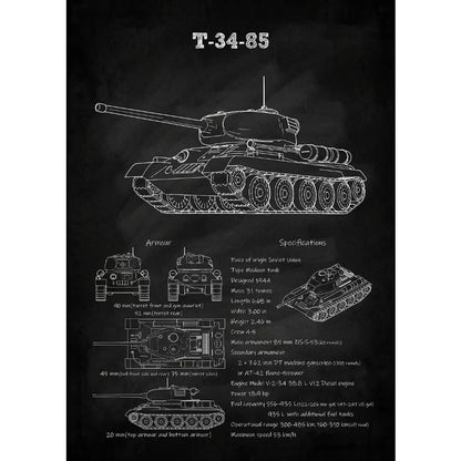 Tanks Blueprint Collection - Canvas & Curio