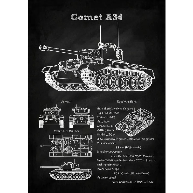 Tanks Blueprint Collection - Canvas & Curio