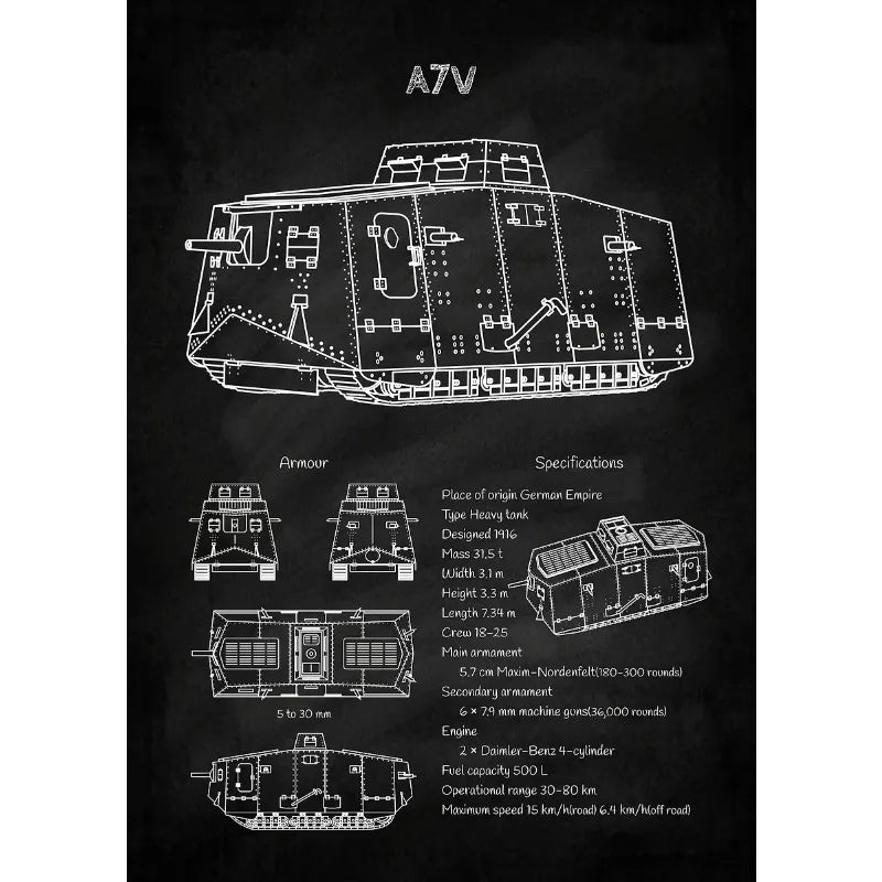 Tanks Blueprint Collection - Canvas & Curio