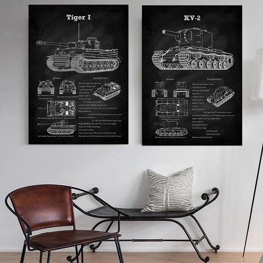Tanks Blueprint Collection - Canvas & Curio Canvas & Curio