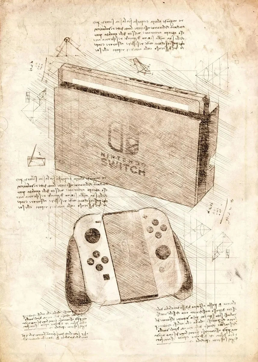 Vintage Gaming Sketch Collection - Canvas & Curio