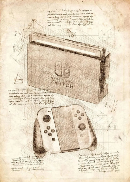 Vintage Gaming Sketch Collection - Canvas & Curio