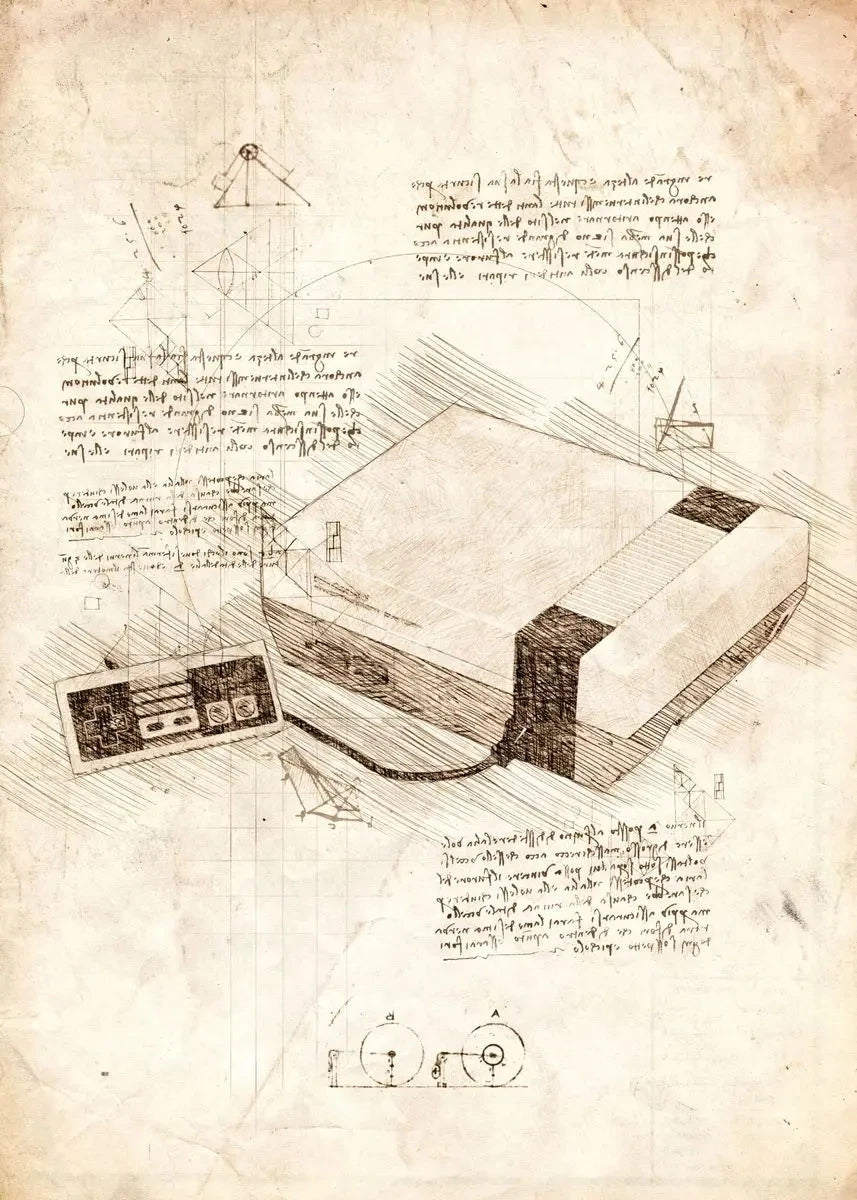 Vintage Gaming Sketch Collection - Canvas & Curio