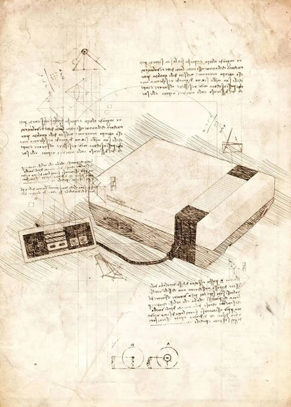 Vintage Gaming Sketch Collection - Canvas & Curio