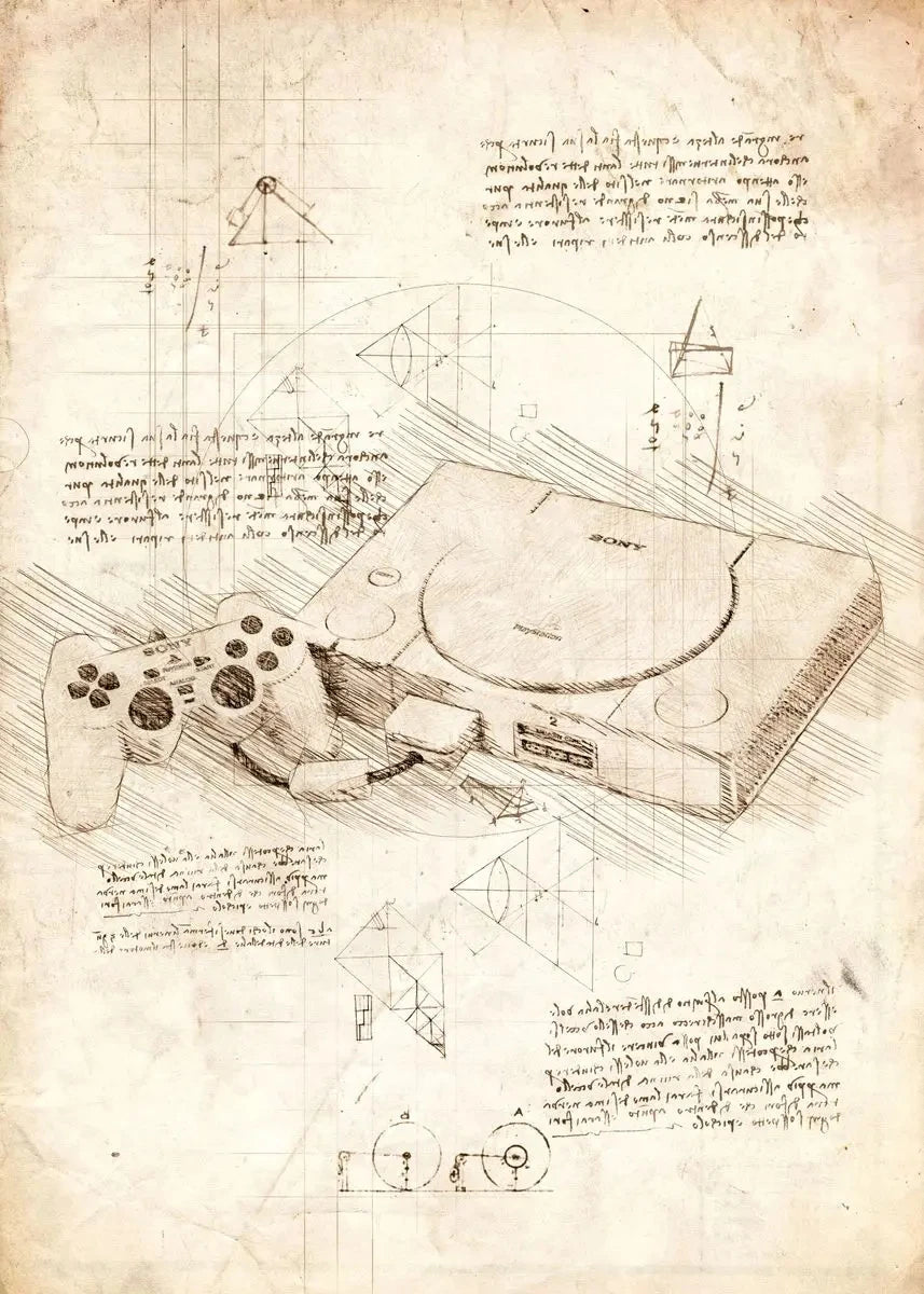 Vintage Gaming Sketch Collection - Canvas & Curio