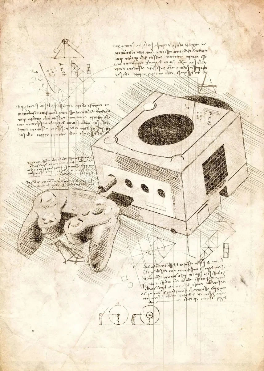 Vintage Gaming Sketch Collection - Canvas & Curio