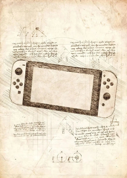 Vintage Gaming Sketch Collection - Canvas & Curio