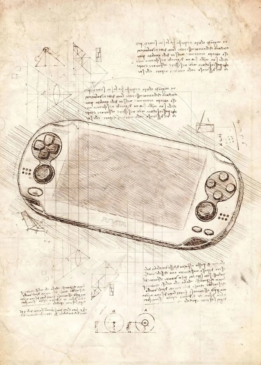 Vintage Gaming Sketch Collection - Canvas & Curio