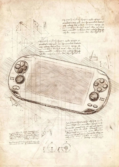 Vintage Gaming Sketch Collection - Canvas & Curio