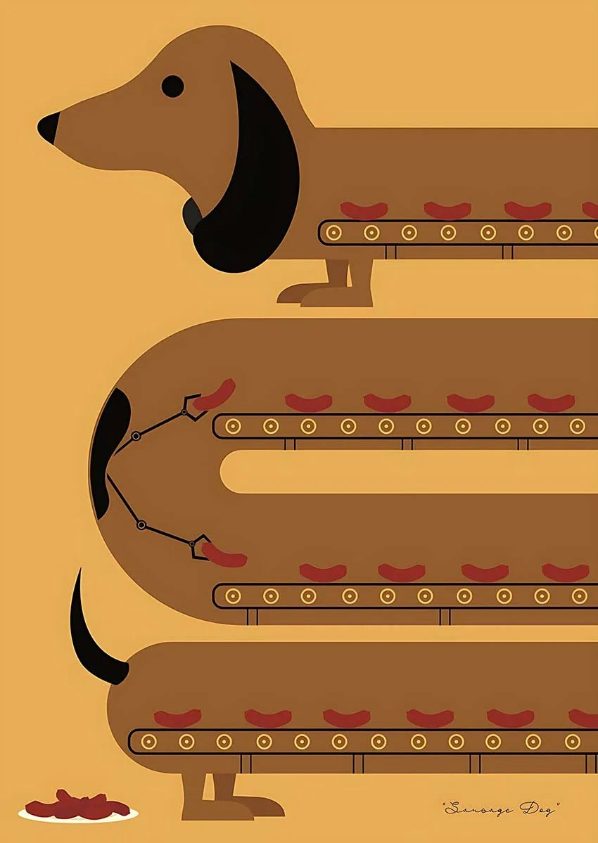 Whimsical Dachshund Collection - Canvas & Curio